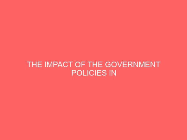 the impact of the government policies in regulating the activities of insurance companies in nigeria 79904