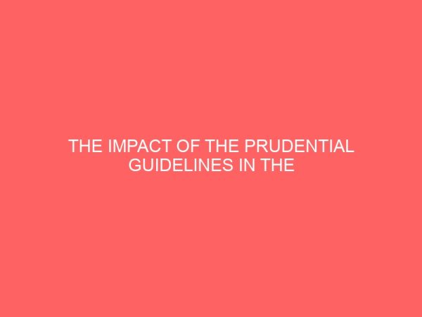 the impact of the prudential guidelines in the insurance industry 2 80772