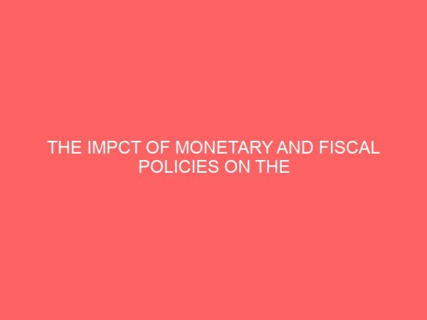 the impct of monetary and fiscal policies on the commercial banks activities 65716