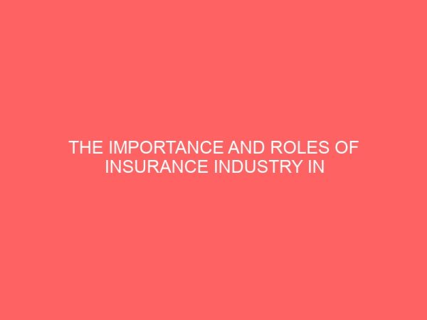 the importance and roles of insurance industry in nigeria economy 2 80800