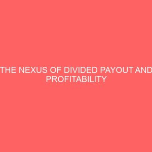 the nexus of divided payout and profitability performance of insurance firms in nigeria 61112