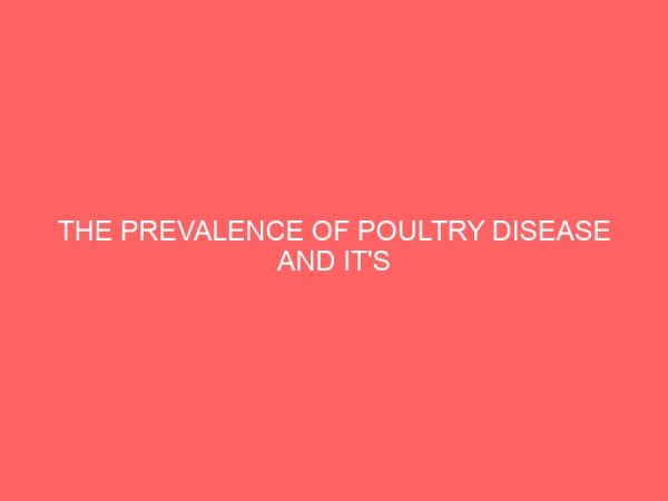 the prevalence of poultry disease and its mortality rate 2 78855