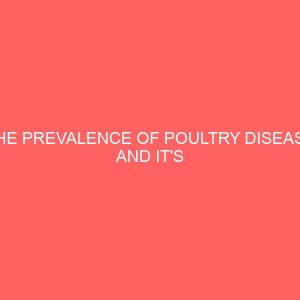 the prevalence of poultry disease and its mortality rate 78761