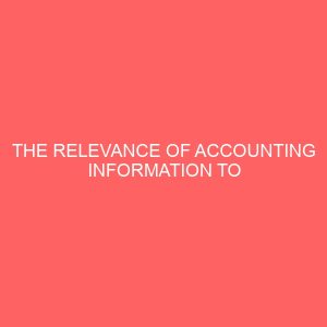the relevance of accounting information to frontline managers 2 57982