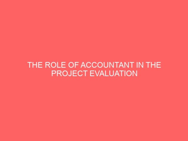 the role of accountant in the project evaluation in the oil sector 60983