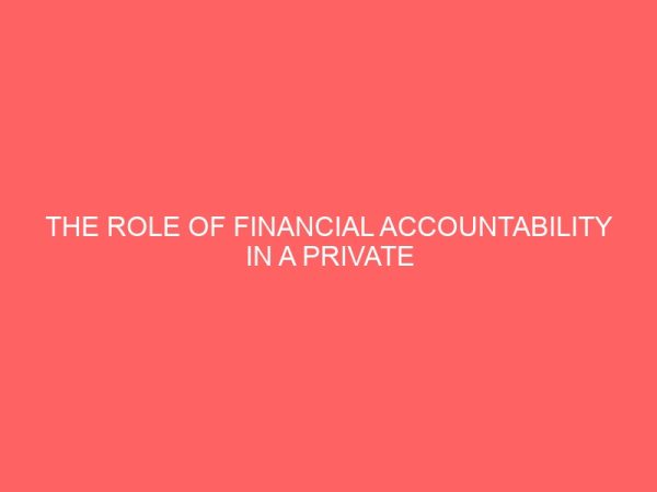 the role of financial accountability in a private limited company 61985