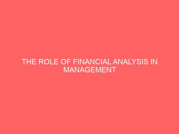 the role of financial analysis in management control 58986