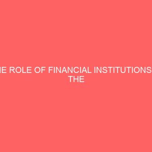 the role of financial institutions in the development of the nigeria economy 56519