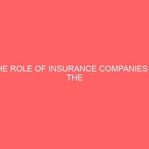 the role of insurance companies in the development of nigerian economy 2 80774