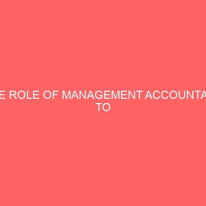 the role of management accountant to cost control and profit performance in an organization 61409