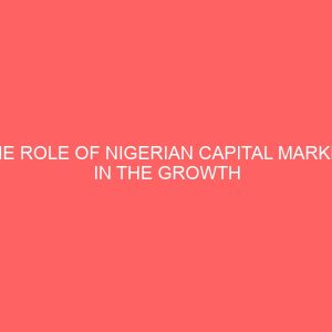the role of nigerian capital market in the growth of industrial sector 56032