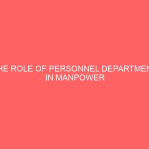 the role of personnel department in manpower training and development 83986
