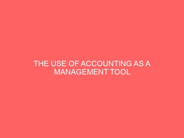 the use of accounting as a management tool 56468