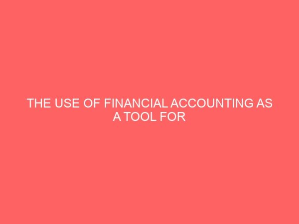 the use of financial accounting as a tool for managerial decision making 57276