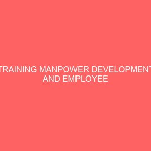 training manpower development and employee performance in an organization 83802