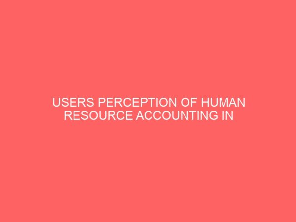 users perception of human resource accounting in nigeria 60406