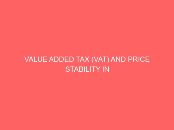 value added tax vat and price stability in nigeria 3 61276