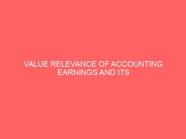 value relevance of accounting earnings and its components 57153