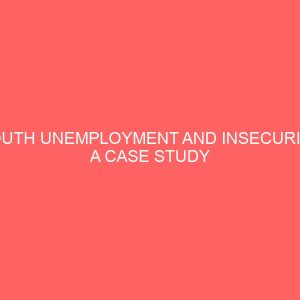 youth unemployment and insecurity a case study of rivers state 84982