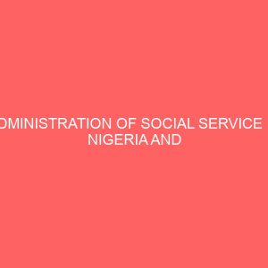 administration of social service in nigeria and its problems a case study of egbedore local government osun state 30402