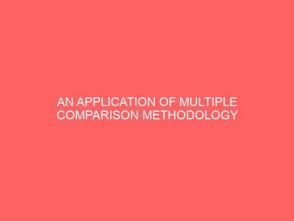 an application of multiple comparison methodology in statistical inference 41769