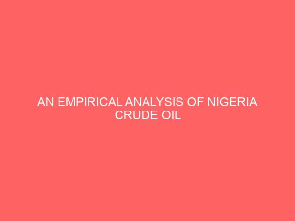 an empirical analysis of nigeria crude oil demand a random trend approach 42079