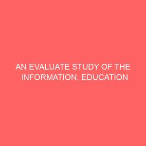 an evaluate study of the information education and communication iec strategies employed by selected nigerian politicians a study in political marketing 13497