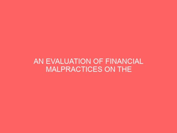 an evaluation of financial malpractices on the service producing companies of nigeria 17895