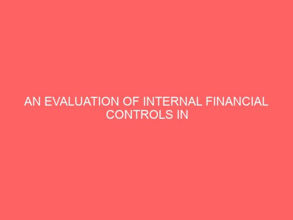 an evaluation of internal financial controls in public hospitals 2 13325