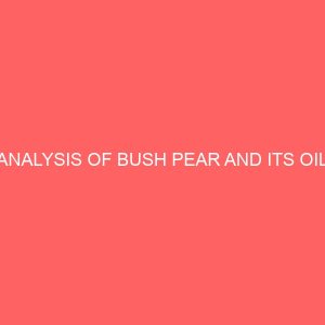 analysis of bush pear and its oil 2 28092