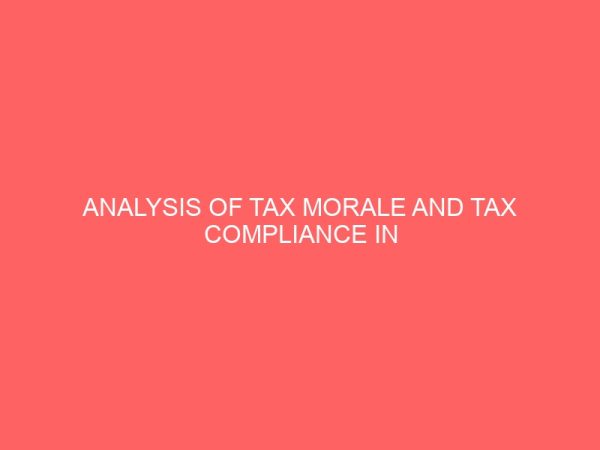 analysis of tax morale and tax compliance in nigeria 13152