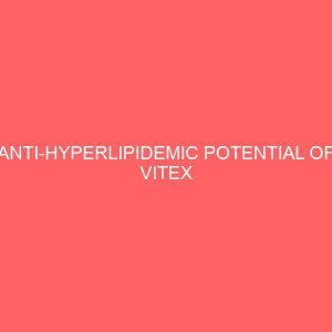 anti hyperlipidemic potential of vitex donianaethanol extracts on poloxamer 407 induced hyperlipidemic and normal rats 12858