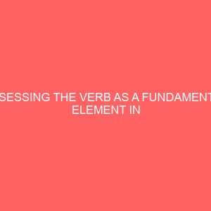 assessing the verb as a fundamental element in english 32193