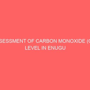 assessment of carbon monoxide co level in enugu metropolis monitoring industrial and residential area 2 35599