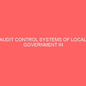 audit control systems of local government in cross river state 35767