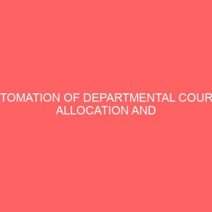 automation of departmental course allocation and time table 24899