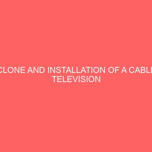 clone and installation of a cable television satellite system 30986