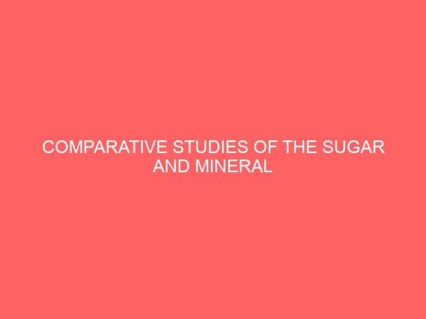 comparative studies of the sugar and mineral contents of industrially processed fruit juices sold in enugu state nigeria with freshly prepared fruit juices 12877