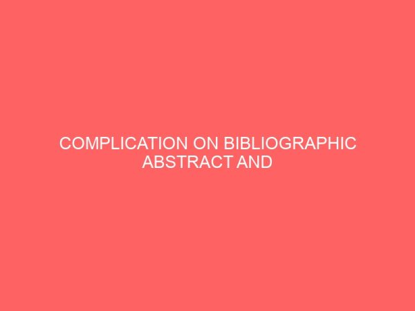 complication on bibliographic abstract and indexbibliographic information on taxation in nigeria 2008 2014 13057