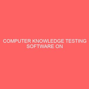 computer knowledge testing software on agricultural science biology english and mathematics 22394