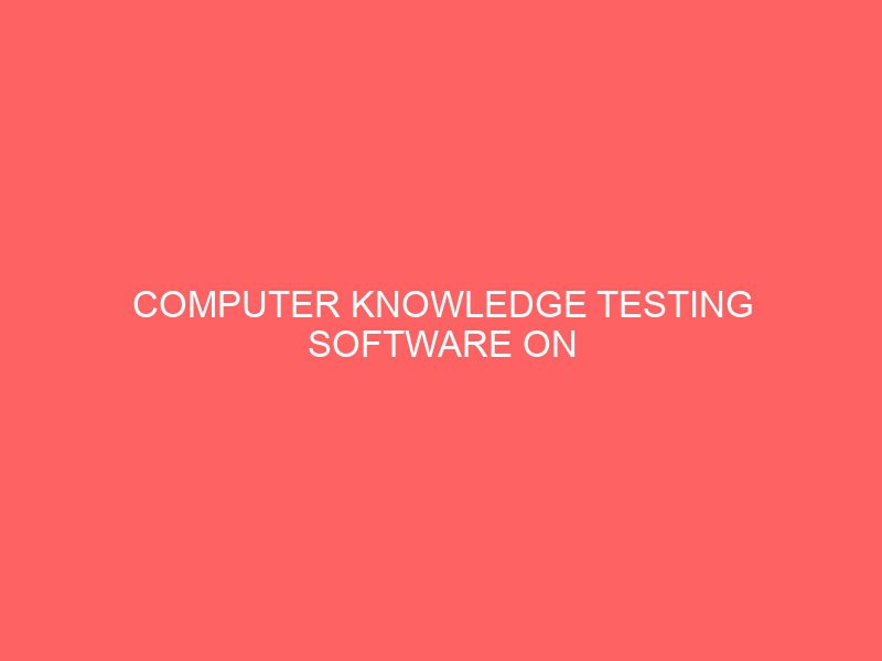 computer knowledge testing software on agricultural science biology english and mathematics 22394