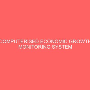 computerised economic growth monitoring system 24653