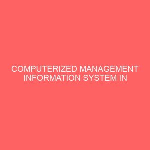 computerized management information system in bursary department 25050