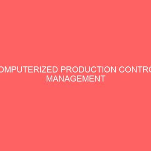 computerized production control management information system 23550