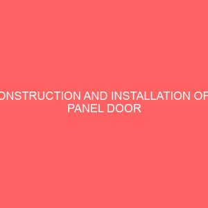 construction and installation of a panel door 21701