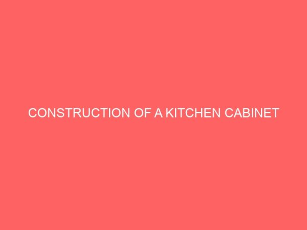 construction of a kitchen cabinet 21876