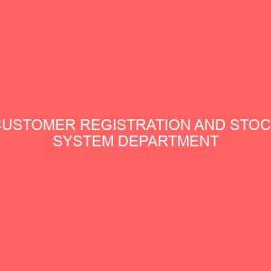 customer registration and stock system department of the company 12915