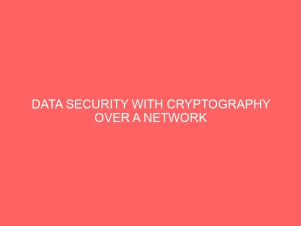 data security with cryptography over a network 23405
