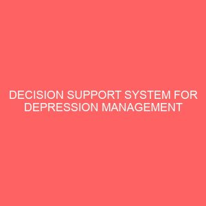 decision support system for depression management 23820