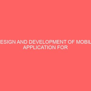 design and development of mobile application for small scale dry cleaning business 24208